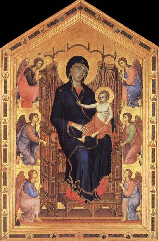 Duccio di Buoninsegna Madonna and Child Enthroned with Six Angels oil painting image